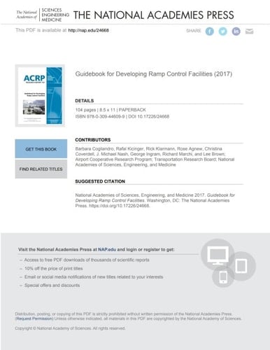 Guidebook for Developing Ramp Control Facilities