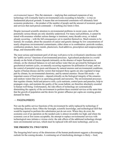 Ecoscience Population, Resources, Environment