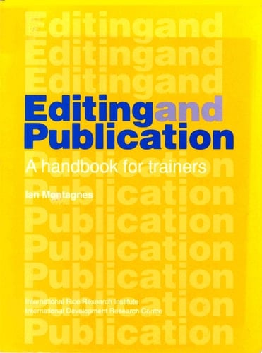 Editing and Publication A Handbook for Trainers