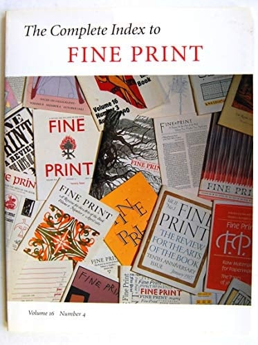 The Complete Index to Fine Print, 1975-1990