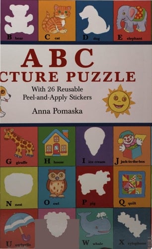 ABC Picture Puzzle With 26 Reusable Peel-and-Apply Stickers