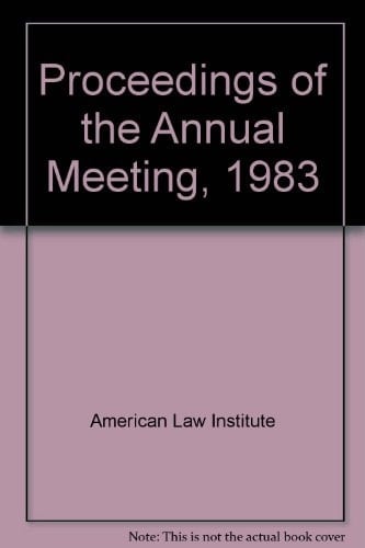 Proceedings of the Annual Meeting, 1983