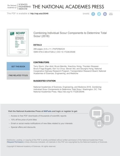 Combining Individual Scour Components to Determine Total Scour