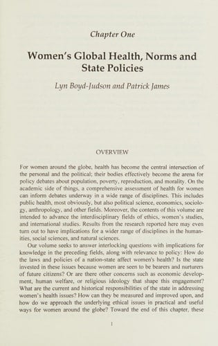 Women's Global Health Norms and State Policies