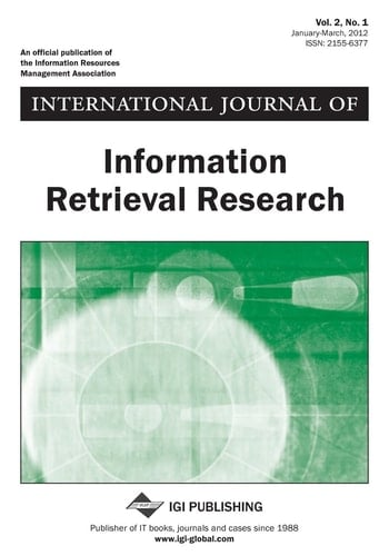 International Journal of Information Retrieval Research, Vol 2 Iss 1