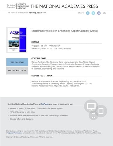 Sustainability's Role in Enhancing Airport Capacity