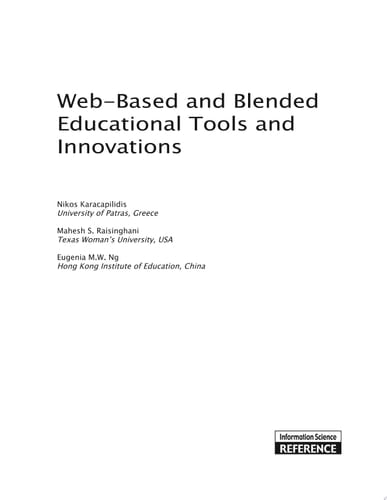 Web-Based and Blended Educational Tools and Innovations
