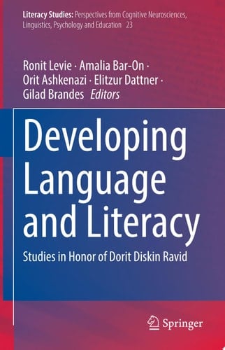 Developing Language and Literacy