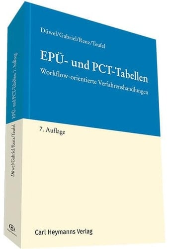 EPÜ- und PCT-Tabellen Workflow-orientierte Verfahrenshandlungen