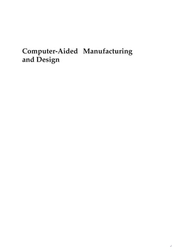 Computer-Aided Manufacturing and Design