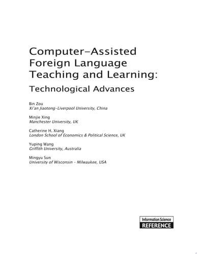 Computer-Assisted Foreign Language Teaching and Learning: Technological Advances