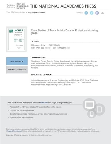 Case Studies of Truck Activity Data for Emissions Modeling