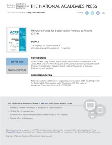 Revolving Funds for Sustainability Projects at Airports