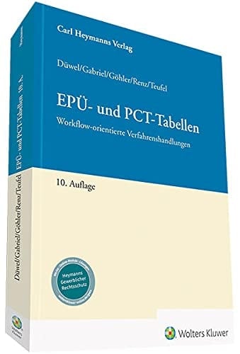 EPÜ- und PCT-Tabellen Workflow-orientierte Verfahrenshandlungen