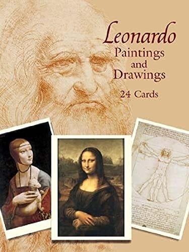 Leonardo Paintings and Drawings 24 Cards