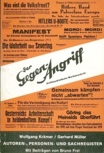 Der Gegen-Angriff (Prag/Paris 1933 - 36). Autoren-, Personen- und Sachregister. 1933/36