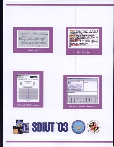 Proceedings 2003 Symposium on Document Image Understanding Technology