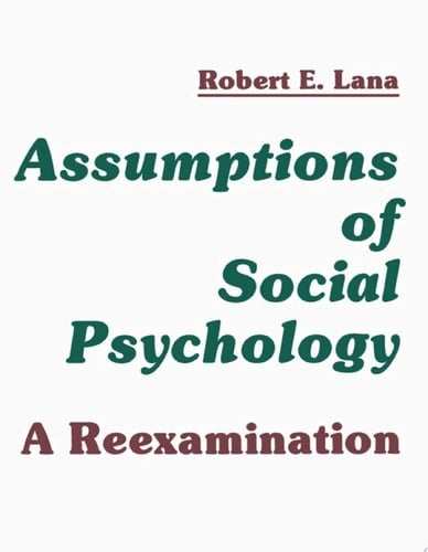 Assumptions of Social Psychology