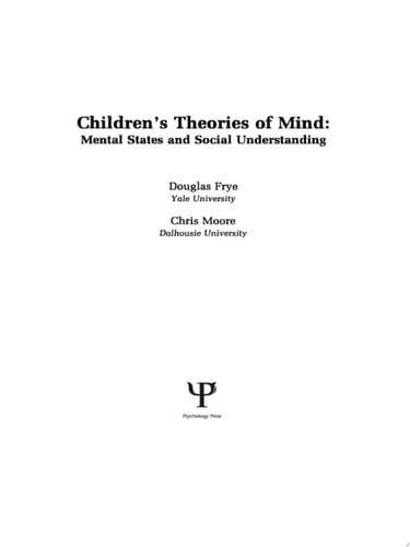 Children's Theories of Mind