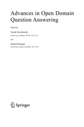 Advances in Open Domain Question Answering