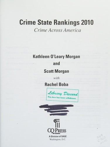 Crime State Rankings 2010