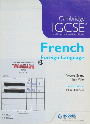 Cambridge IGCSE and International Certificate French Foreign Language