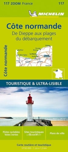 France ZOOM Map 117 : Normandie cotière de Dieppe au plages du debarquement (French Edition)