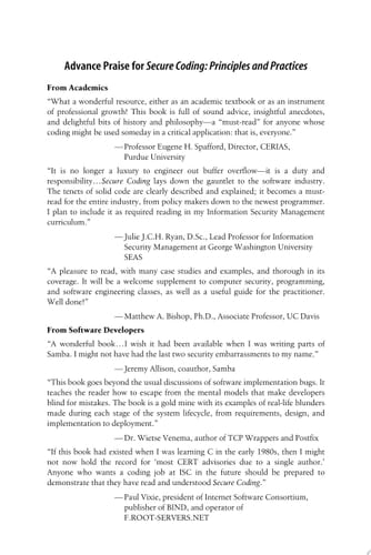 Secure Coding Principles and Practices