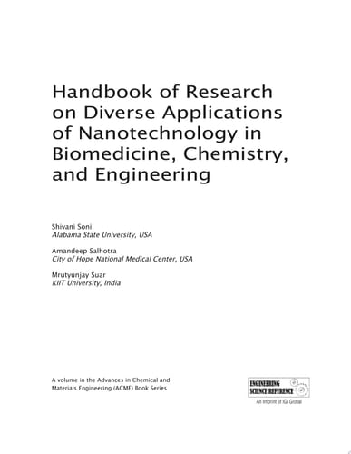 Handbook of Research on Diverse Applications of Nanotechnology in Biomedicine, Chemistry, and Engineering