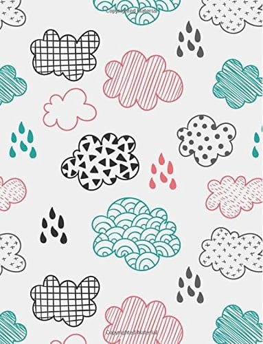 Cloud Notebook Doodle Sky Journal Lined Ruled Page Paper for Kids Teen Girl Boy Women Men Great for Writing Cute Diary Note Pad Planner School College Rainy Season Simple Basic Classic Composition Book (Large, 8. 5 X 11 Inches, Paperback)