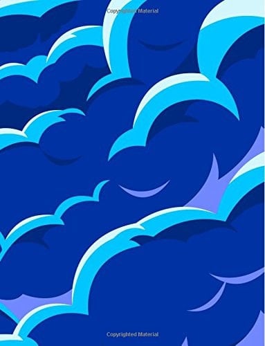 Cloud Notebook Blue Sky Journal Lined Ruled Page Paper for Kids Teen Girl Boy Women Men Preschool Kindergaten Primary School Great for Writing Cute Diary Note Pad Planner College Galaxy Space Composition Book (Large, 8. 5 X 11 Inches, Paperback)