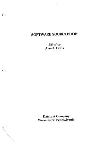 Software Sourcebook