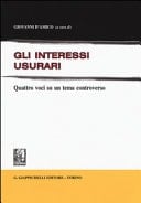 Gli interessi usurari Quattro voci su un tema controverso