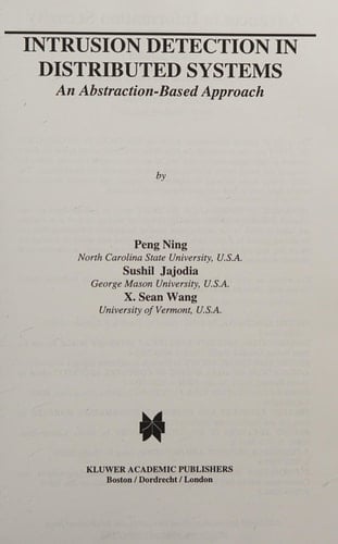 Intrusion Detection in Distributed Systems An Abstraction-Based Approach