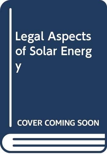 Legal aspects of solar energy