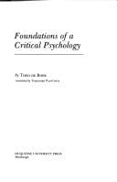 Foundations of a Critical Psychology (English and Dutch Edition)