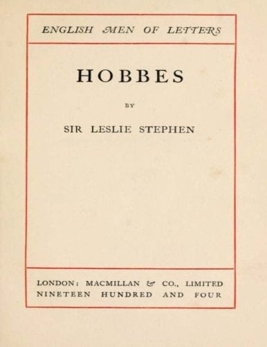 Hobbes (1904) by Leslie Stephen