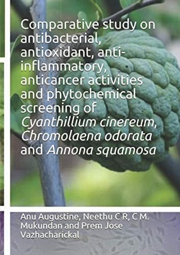 Comparative study on antibacterial, antioxidant, anti-inflammatory, anticancer activities and phytochemical screening of Cyanthillium cinereum, Chromolaena odorata and Annona squamosa