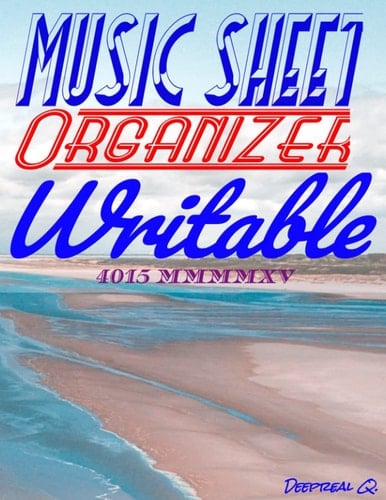 Music Sheet Organizer Writable 4015 MMMMXV: Music sheet journal writable made of 8.5 x 11 inches size, 12 staves lines, 130 outstanding white pages, glorious Matte cover.