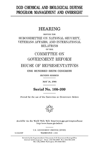 DOD Chemical and Biological Defense Program Management and Oversight