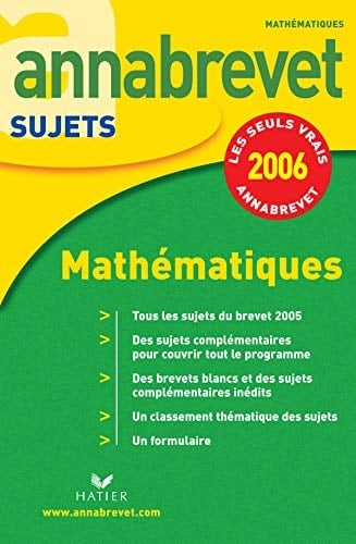 Annabrevet 2006 Mathématiques