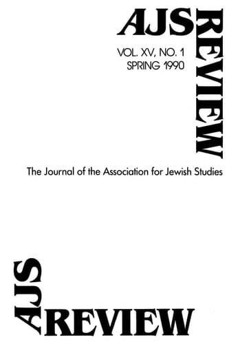 Ajs Review, Spring 1990