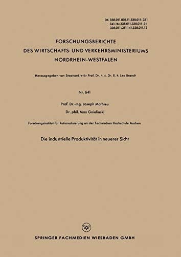 Die industrielle Produktivität in neuerer Sicht
