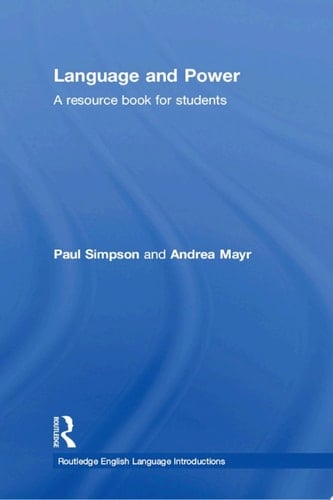 Language and Power A Resource Book for Students