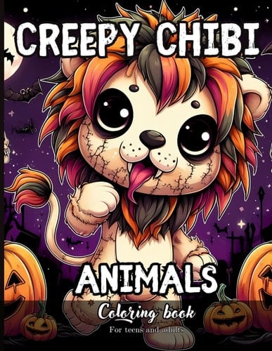 Creepy Chibi Animals Coloring Book for Teens and Adults 69 Simple Images to Stress Relief and Relaxing Coloring