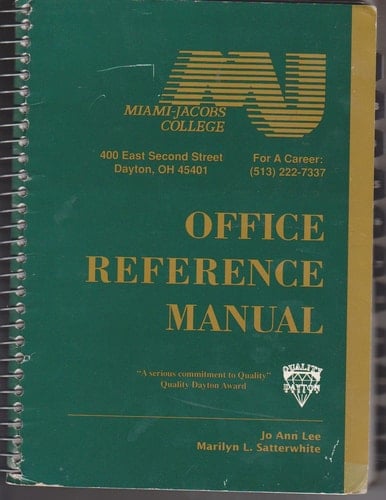 CPS - The Irwin Office Reference Manual The Miami Jacobs College Office Reference Manual