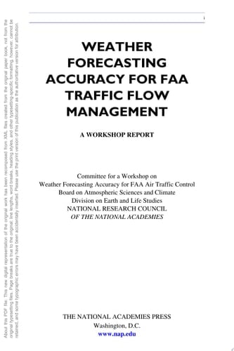 Weather Forecasting Accuracy for FAA Traffic Flow Management A Workshop Report