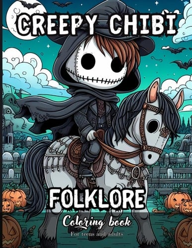 Creepy Chibi Folklore Coloring Book for Teens and Adults: 63 Simple Images to Stress Relief and Relaxing Coloring (Creepy Chibi Coloring Books – Cute ... Gods & Demons for Horror & Kawaii Fans)