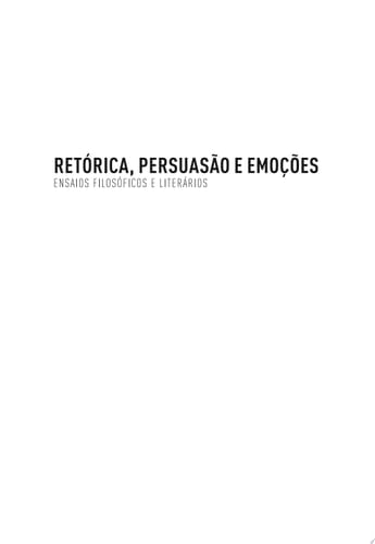Retórica, persuasão e emoções