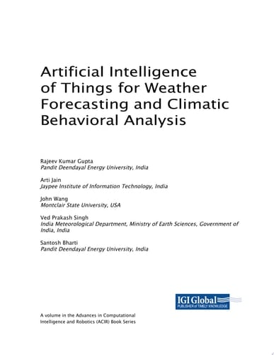 Artificial Intelligence of Things for Weather Forecasting and Climatic Behavioral Analysis